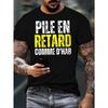 Europäische Größe Spaß Französische Humorvolle Sprichwörter Herren Kurzarm T-Shirt Sommer T-Shirt Top
