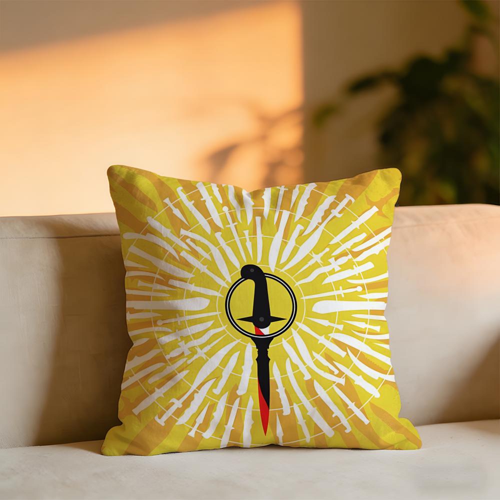 Knives Out Cushion Cover Cozy Velvet Throw PillowSoft Warm Cushion For Sofa  Bed
