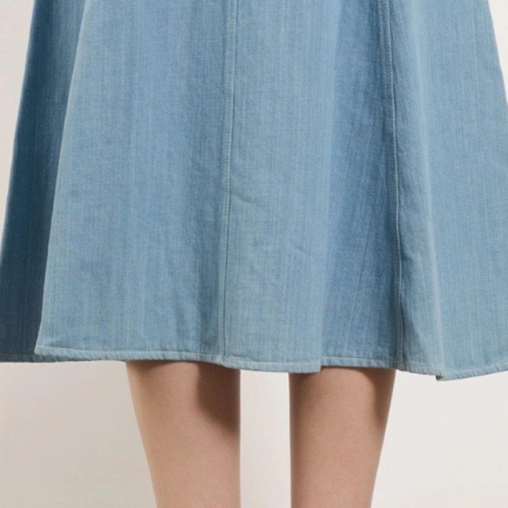 Bcbg Denim Pleated Skirt B5m3s202