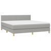 Maison Exclusive - Sommier à lattes de lit avec matelas Gris clair 160x200cm Tissu