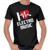 I Love Electro Music Club DJ Party Quotes EDM House Techno Trance T-Shirt Mens Womens Tees Top