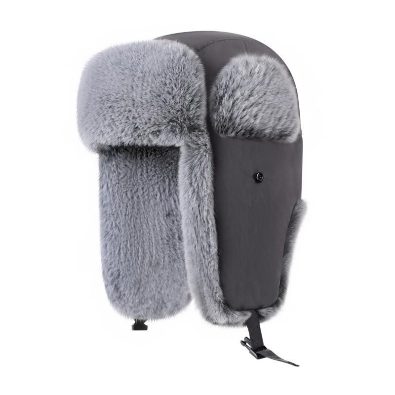 Unisex Cross-Border Lei Feng Hat: Plus Velvet, Thickened, Windproof, Warm for Outdoor Activities, Skiing, Cycling, Ear Protection.