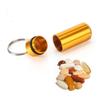 Aluminum Alloy Waterproof Medicine Bottle Keychain - Portable Outdoor Pill Box