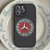 CQH1 Car M-Mercedes-Benz Phone Case For IPhone 16 15 14 13 12 11 Pro Max Plus Shockproof Leather Cover