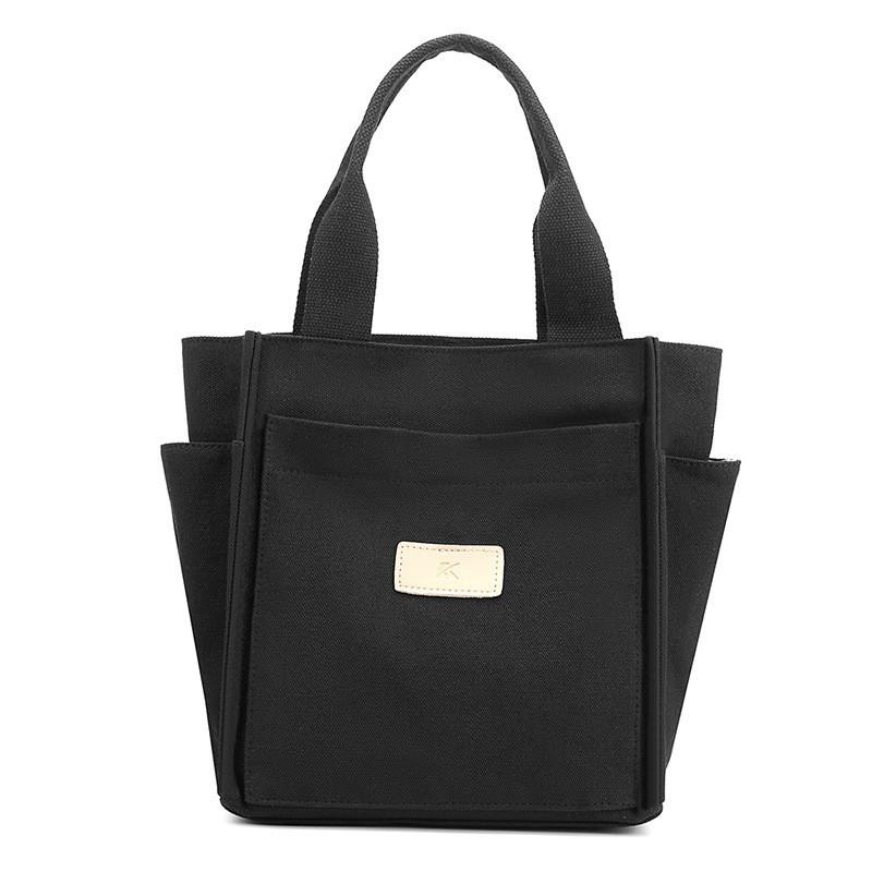 

Casual All-matching Large-capacity Women s Canvas Bag Fashionable Handbag Shoulder чорний