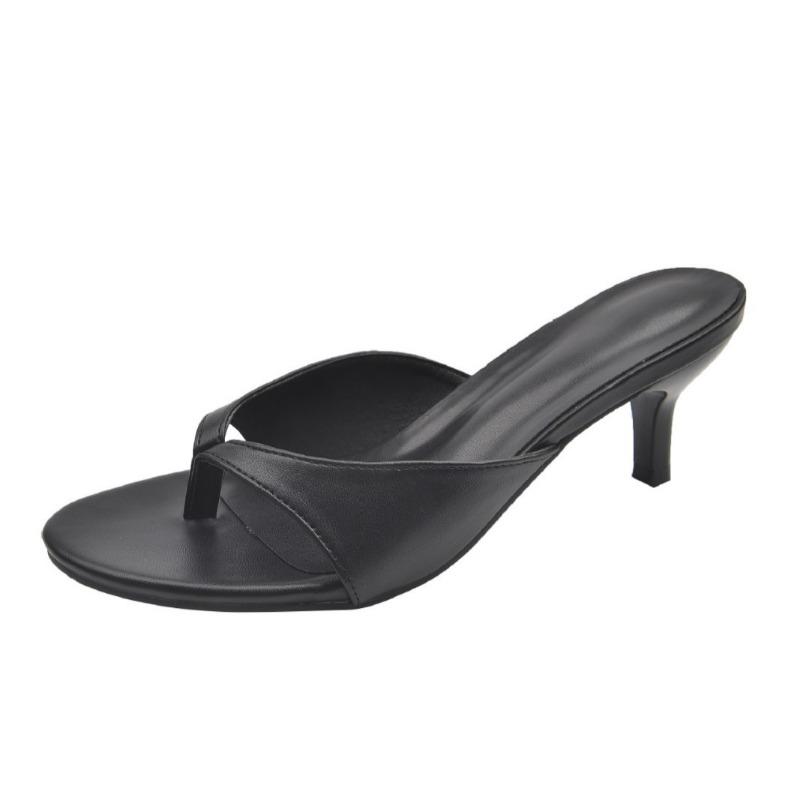 Temperament Slippers Thin Heel Flip-flops Shoes Women Wear Summer New Sandals High Heels