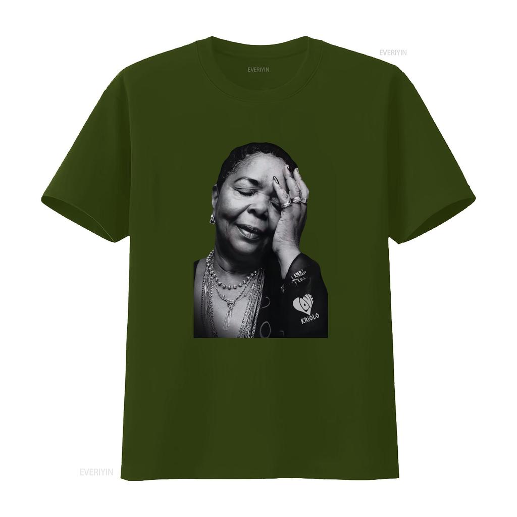 T-shirt Cesaria Evora Africa Capo Verde Cotone Ultra Amore Capo Kriolo Vintage Morbido Grafico Casual