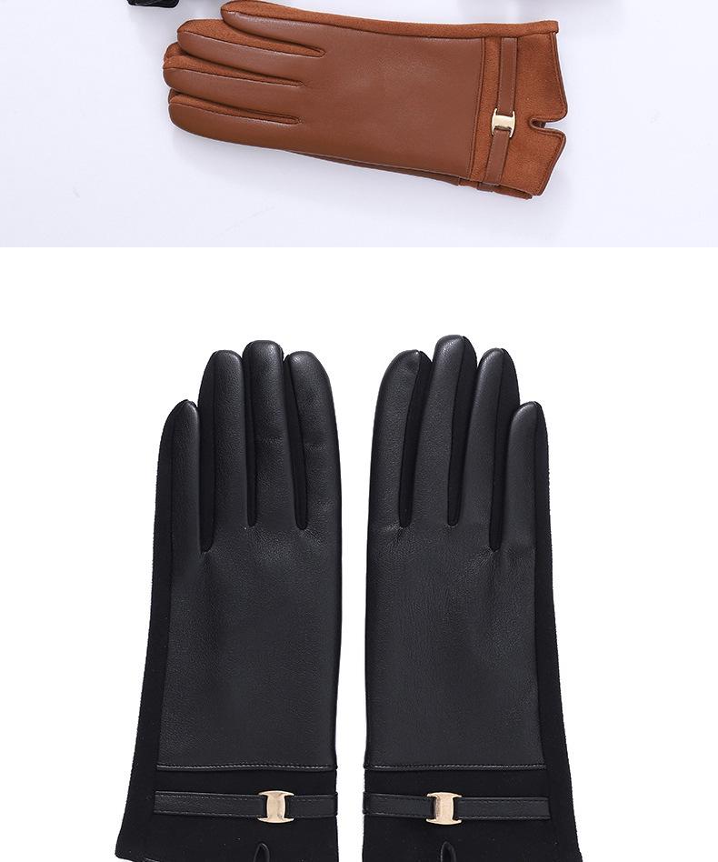 Women's Winter Leather Gloves - Warm Fleece-Lined, Touchscreen, Coldproof, for Riding, Driving, and Outdoor Cycling.