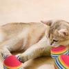 5/10/30PCS Rainbow EVA Cat Toys Ball Interactive Cat Dog Play Chewing Rattle Scratch EVA Ball Training Balls Pet Toys Supplies