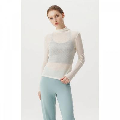 HuiT 24fw Exclusive Wool Sheer Mock Neck Long Sleeve T hTwTl4z91T