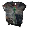 Spring Summer 3D Digital Printed T-shirt Loose Casual Round Neck Women's Wear Shirt