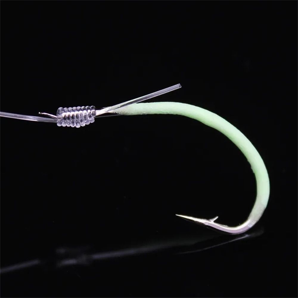 with Fishing Line Glow Hook High Carbon Steel Fishing Hook with Line  Fresh&Saltwater