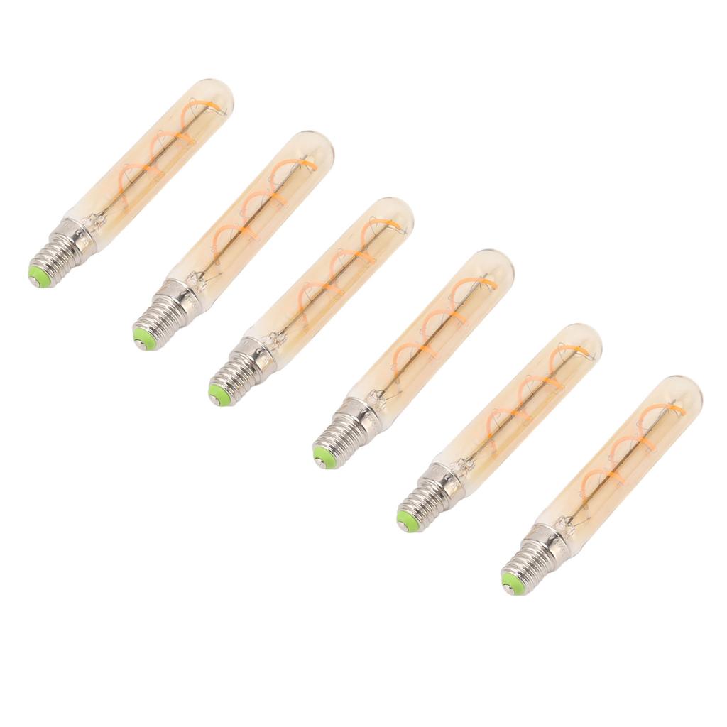 2 PCS E14 LED Light Bulb 3w Golden Tubular Bulb for Pendant Wall Scones Tube Light Bulbs Desk Lamp
