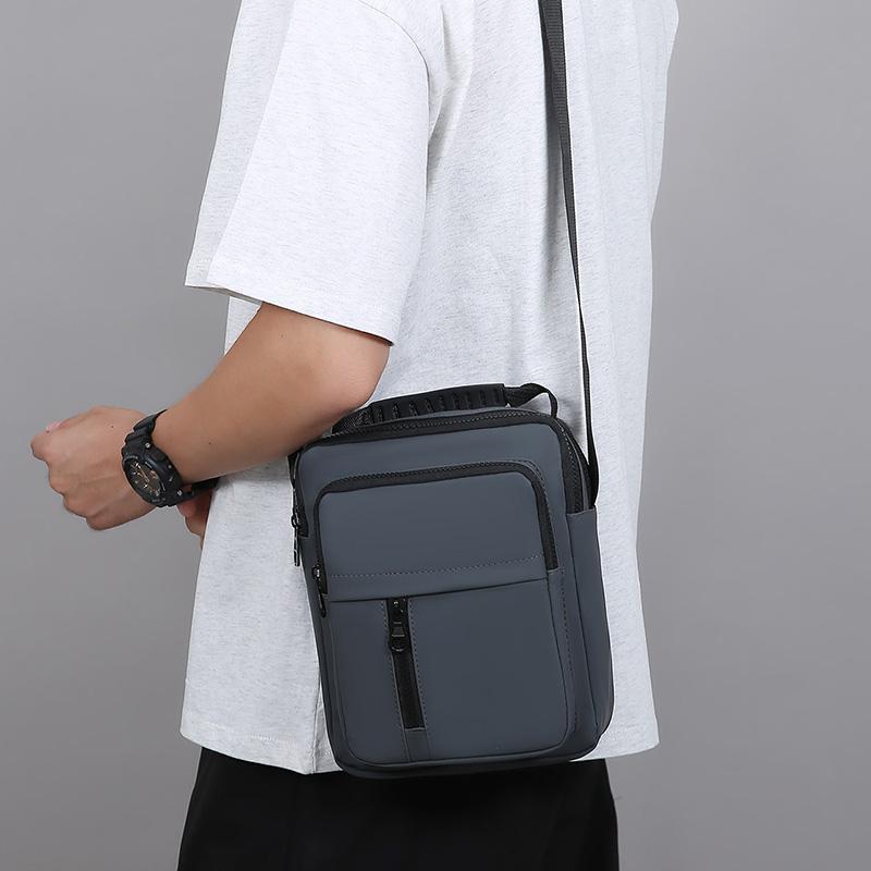 Pánská ležérní taška messenger - Malá crossbody taška Oxford s více kapsami na zip (Stylová a funkční mini peněženka)