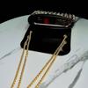 Crystal Embellished Clutch Handbag With Satin Lining For Evening Events And Party Wear