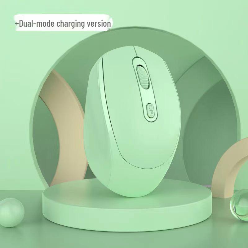 Macaron Color Dual-Mode Silent Rechargeable Wireless Bluetooth Mouse for Home, Office, and Gaming