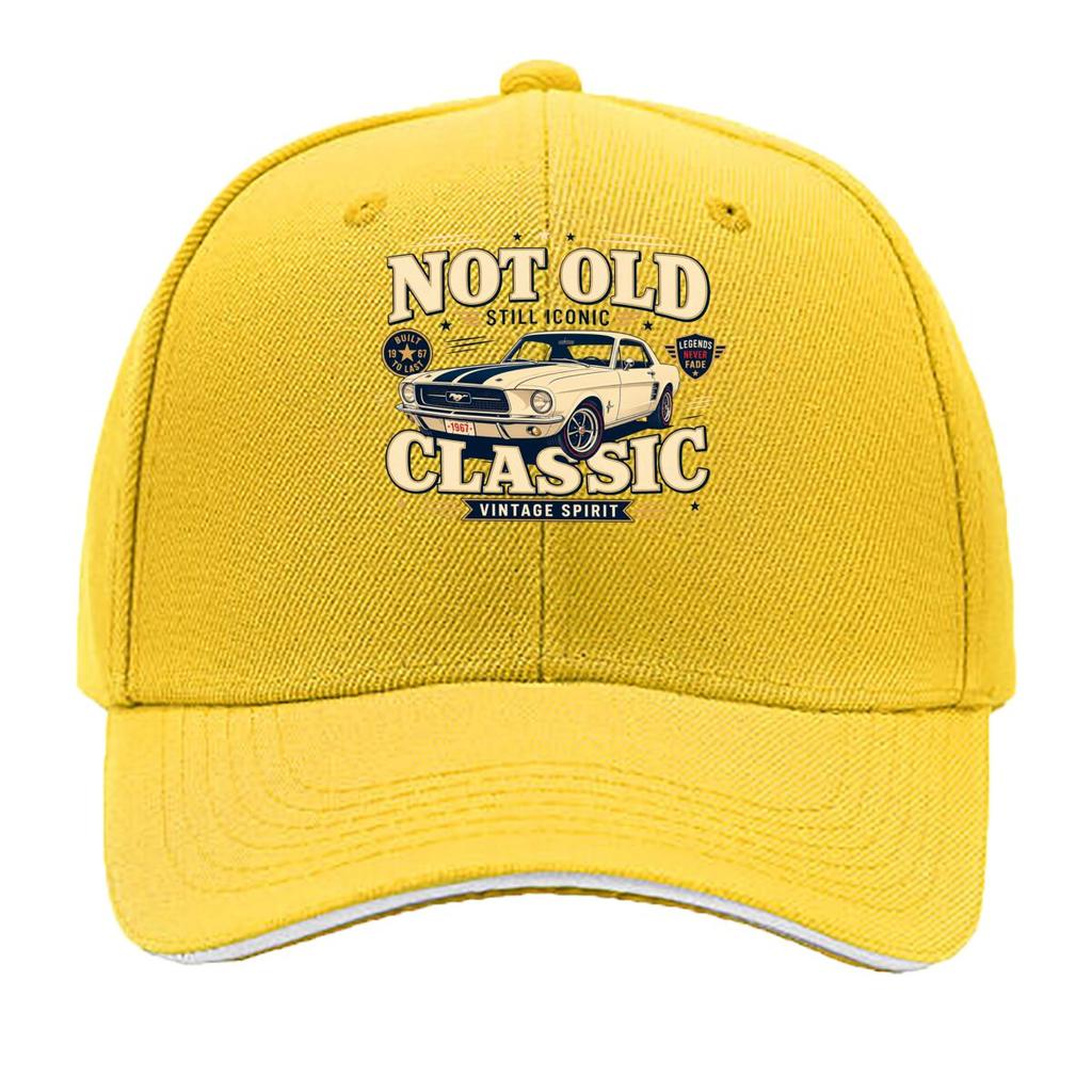 Vintage Car Lover Bold Slogan Design Sandwich Baseball Cap Sun Cap Outdoor Workouts Hat