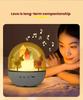 Dropshipping USB LED Atmosphere Light Music Box CJH Carousel Nightlight for Children's Festival Fantasy Desk Lamp Novelty Gift