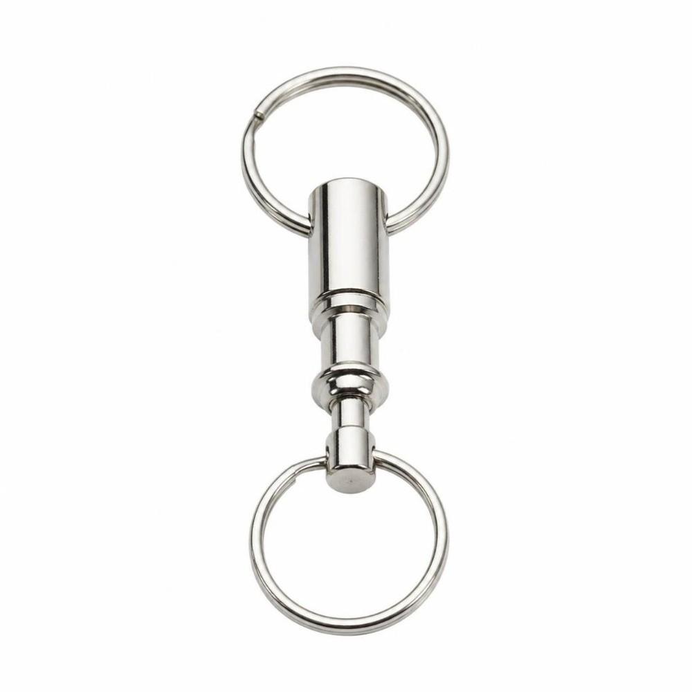 10 Pack Zinc Alloy Detachable Key Ring Silver Pull-Apart Key Chain Holder  Bags
