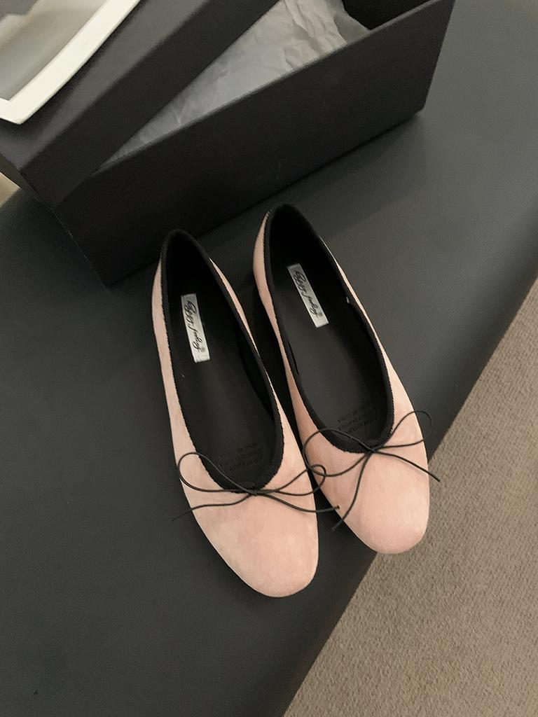 Lovely Pink Summer New Brand Women Flat Shoe Round Toe Shallow Slip On Ballerinas Shoes Soft Flat Heel Dress Ballet Shoe