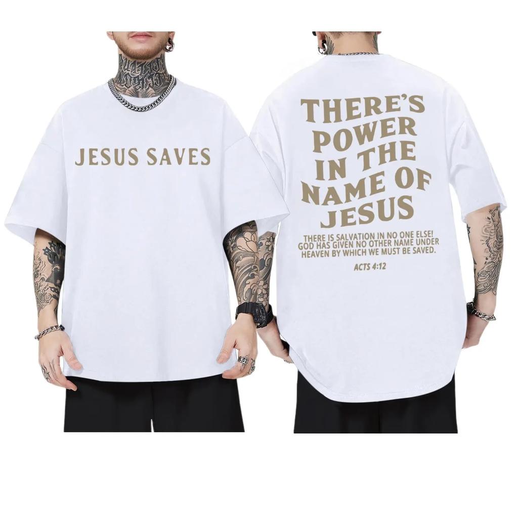 Christian Shirts for Men Jesus Saves Shirt Religious Faith Tshirt Inspirational Bible Verse Graphic Tee Tops Men Clothing
