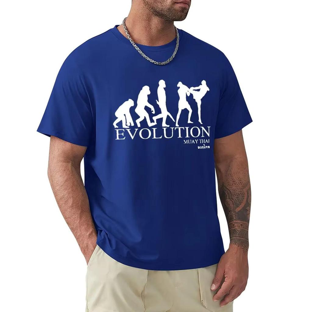 Evolution Muay Thai T-Shirt Kick Boxing 3D Print Unisex Men Women Short Sleeve Round Neck MMA Mix Martial Art Training Fighting