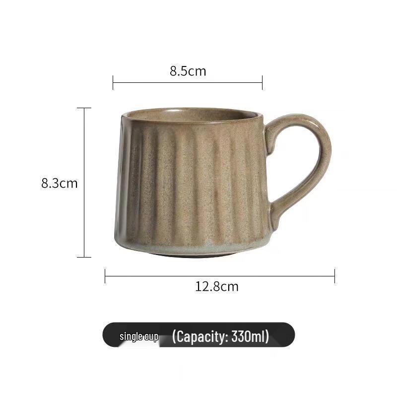 HANDUNYOU Vintage Ceramic Coffee Cup and Saucer Set