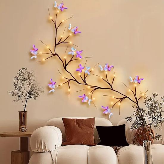 LED Rattan Lamp Energy-saving USB Powered Easy To Install Butterfly String Light Romantic Interior Lighting Indoor/Outdoor Decor