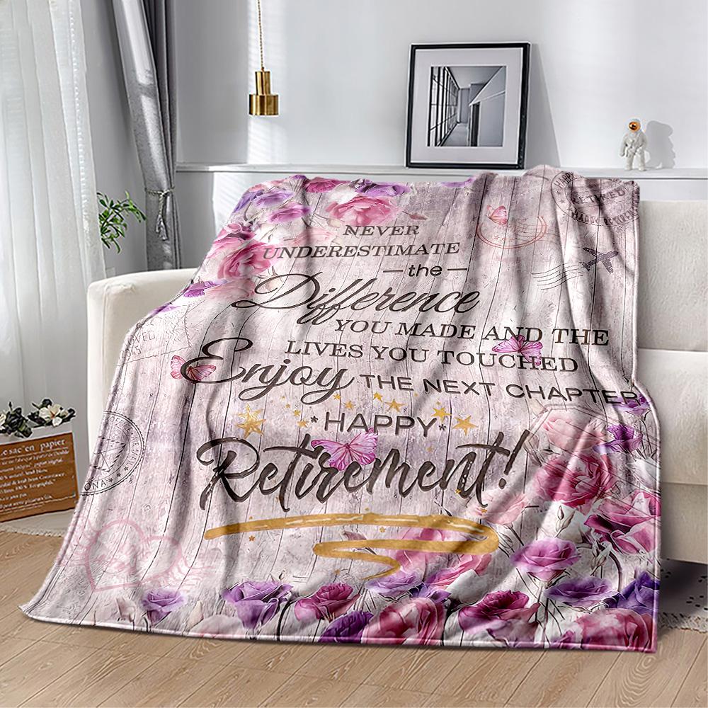 Retirement Journey Inspiration Blankets Are Suitable for Living Rooms,making Them an Ideal Choice for Outdoor Travel and Gifts.