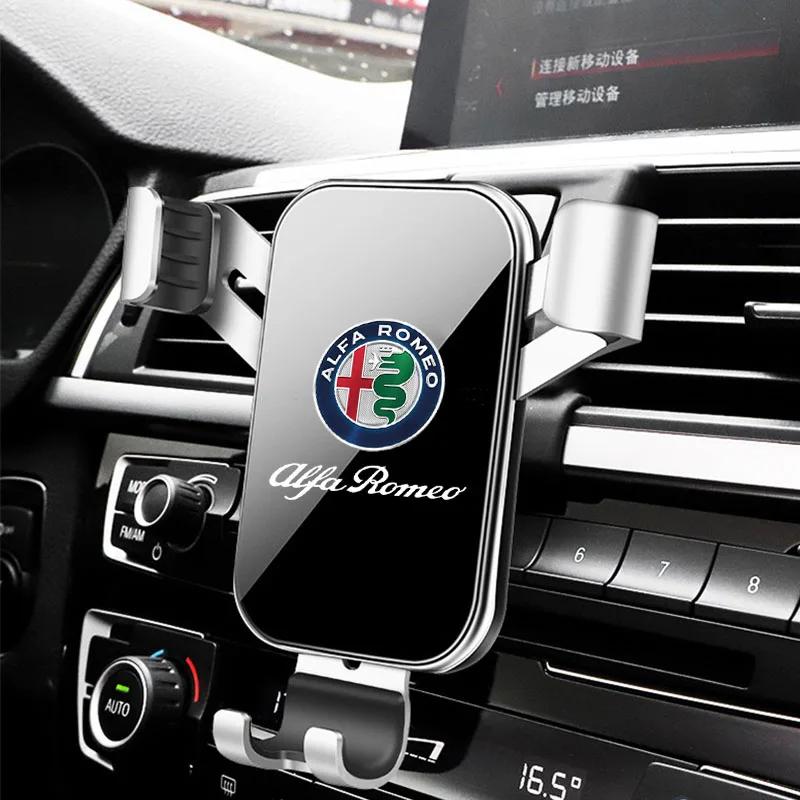 Car Stickers For Alfa Romeo Car Air Vent Clip Mount Gravity Phone Holder Smartphone GPS Bracket For Alfa Romeo Giulia Stelvio Gi