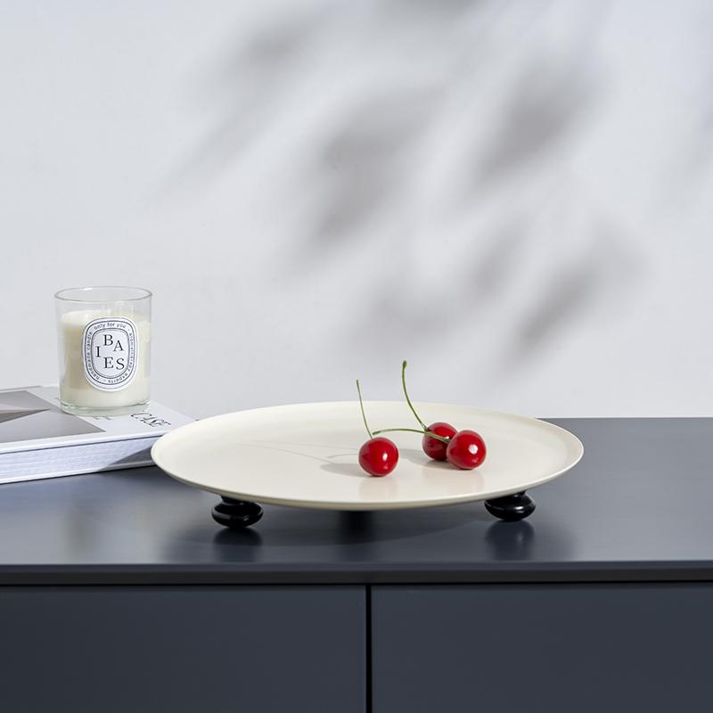 Decorative Trays Home Decor Round Storage Tray Organizer Storage Box Table Vase Aromatherapy Stand Candlestick Stand