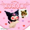 Sanrio Netflix MY MELODY & KUROMI KUROMI Heart Shaped Towel Japan NEW