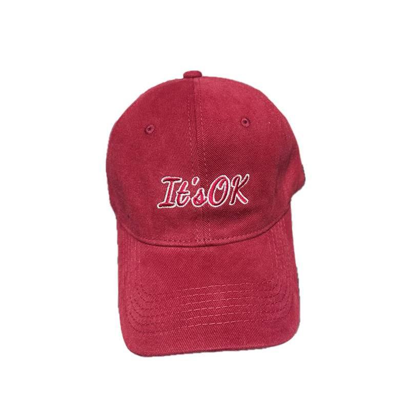 Minimalist Cotton Embroidered Geometric Baseball Cap For Summer And Spring Wear