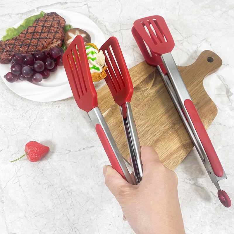 Silicone Heat-Resistant Non-Stick Cooking Tongs