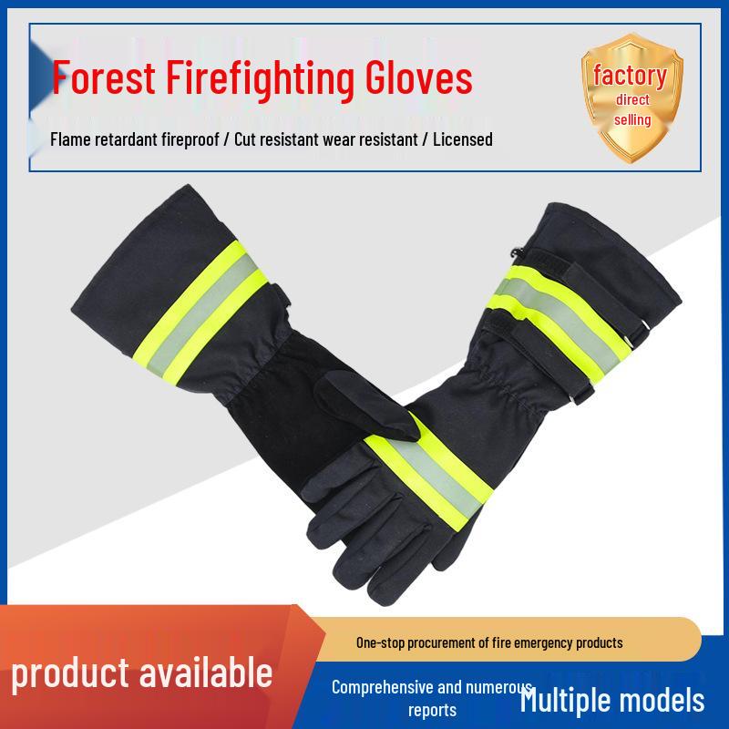 Fireproof Long Sleeve Forest Ranger Gloves - Waterproof, Flame Retardant, Heat Insulating Protective Gear