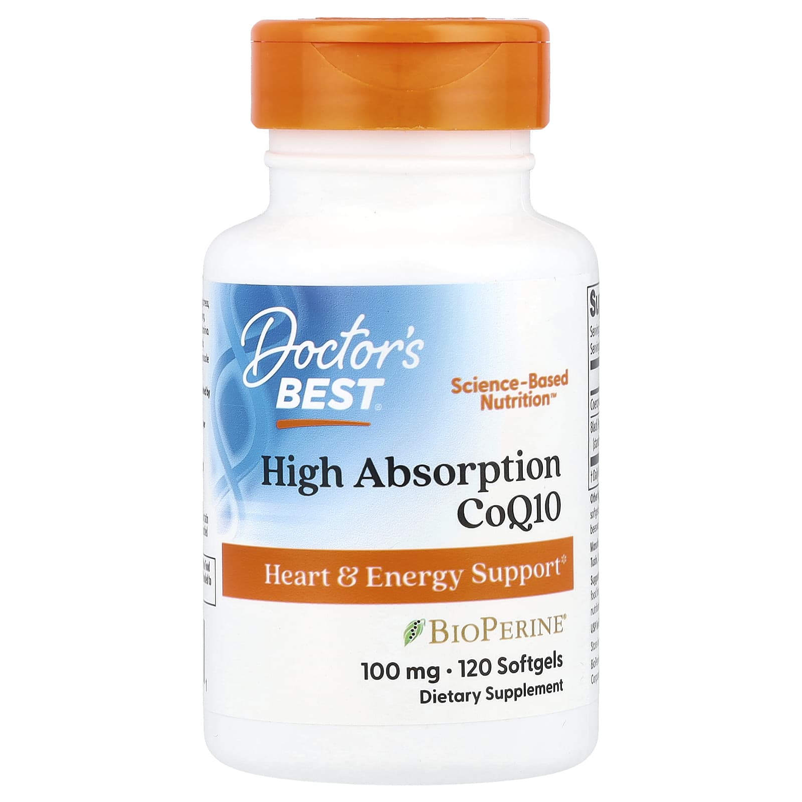 

Doctor s Best, highly absorbable CoQ10, 100 mg, 120 softgels