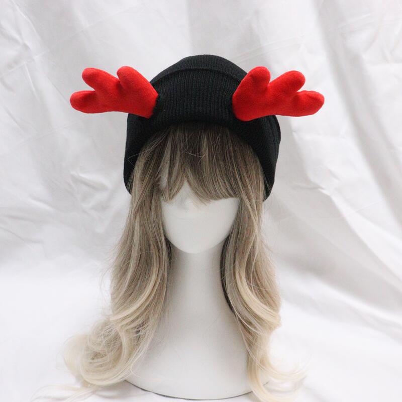 

Шапка вязаная Маленький дьявол Мужская модная универсальная с защитой ушей Шерстяная шапка Женская осенне-зимняя теплая Супереластичная парная шапка-балаклава Super elastic