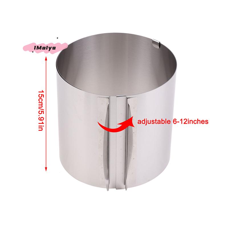 Altezza 15CM Acciaio Inossidabile 430 Anello Mousse Retrattile Stampo Antiruggine Regolabile con Scala per la Cottura di Torte