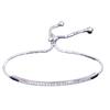 Adjustable Single Row Arc Bracelet with Micro-Inlaid Zircon
