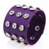 Popular Jewelry Punk Style Rhinestone Rivets Wide Pu Leather Bracelet Bangle Belt Buckle Bracelet Suitable For Music Festival