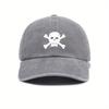 Urban Style Adjustable Baseball Cap with Skull Motif  Woven Polyester Hand WashDry Clean Unisex