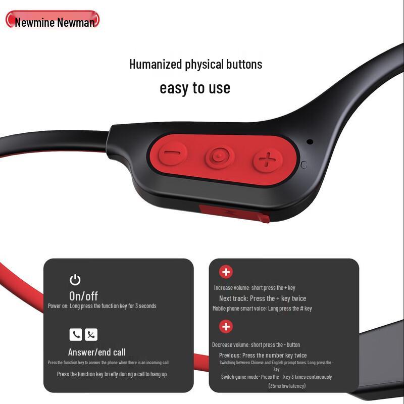 Newmine H67 Open-Ear Bone Conduction Wireless Sports Headphones