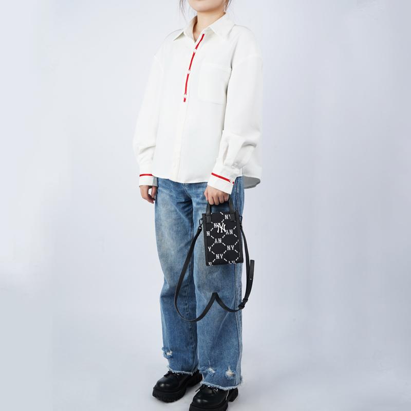 New MLB Polyester Tote Bag, Shopping Bag, Cell Phone Pouch, Trunk Bag, Handbag, Shoulder Bag, Crossbody Bag Trumpets Unisex 3ACRH102N-50BKS