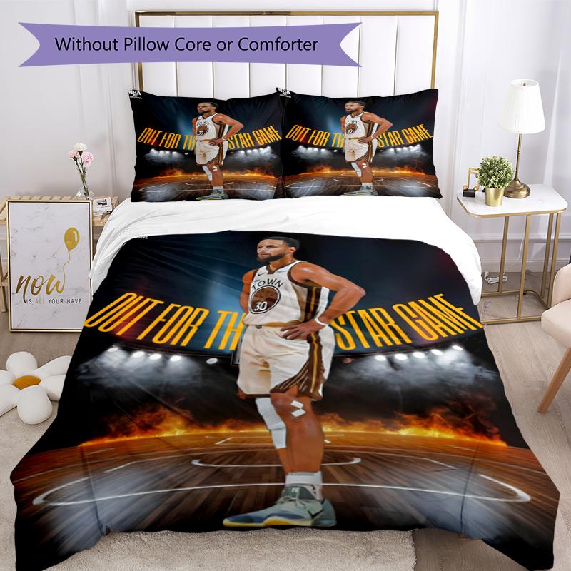 Steph Curry Star Game Out Bed Linen Set Perfect For Bedrooms Lightweight Perfect Gift For Friends Family