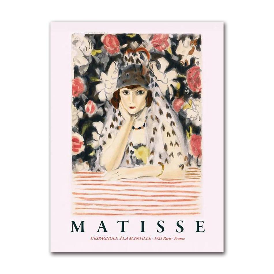 Scandinavian Classic Vintage Wall Art Matisse Monet Fish Garden Water Lilies Poster Prints Home Bedroom Living Room Decoration