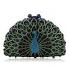 21 Colors Evening Clutches Bags Peacock Shape Purse Rhinestone Clutch Purse Diamond Handbag Dazzling Women Party Prom Clutches