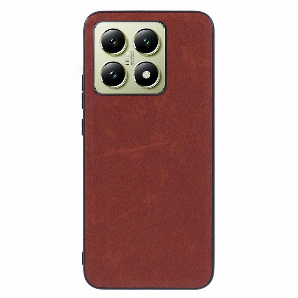For Xiaomi 14T Case Retro Leather Coated PC+TPU Phone Cover