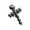 Vintage Skull Cross Pendant Necklace Gothic Jewelry With Adjustable Chain Unique Skull Jewelry Gift For Men And Women