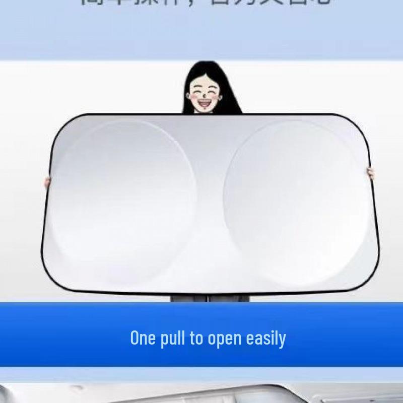 Car Windshield Sunshade Blackout Curtain for Sun Protection and Heat Insulation Car General Thickened Sunshade