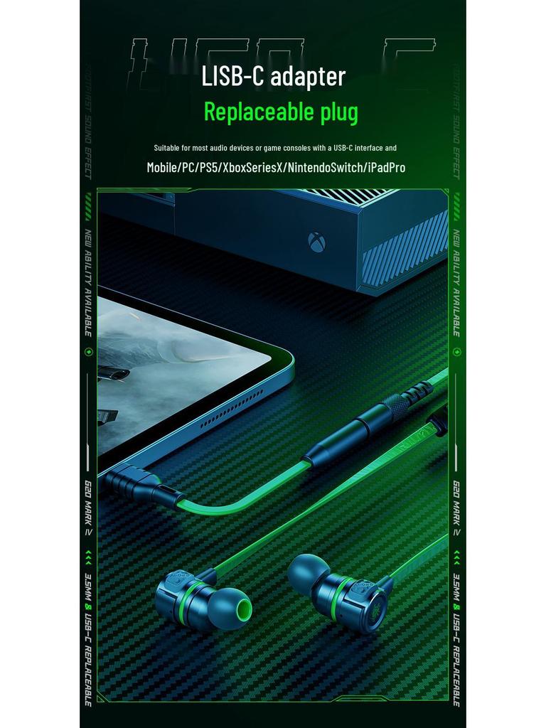 PLEXTONE Puji G20 Type-C 3.5mm Gaming Earbuds for Mobile Devices